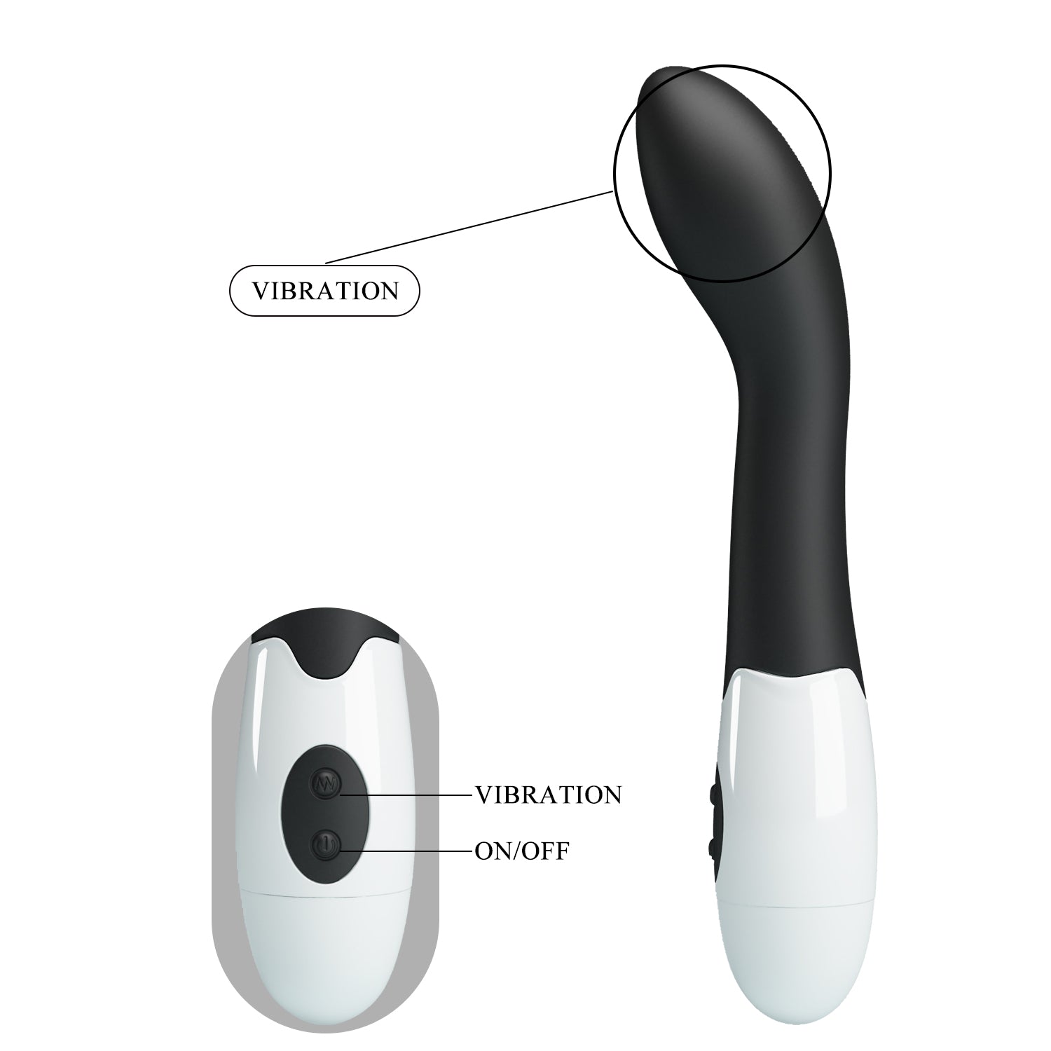 vibratore punto g bishop nero pretty love