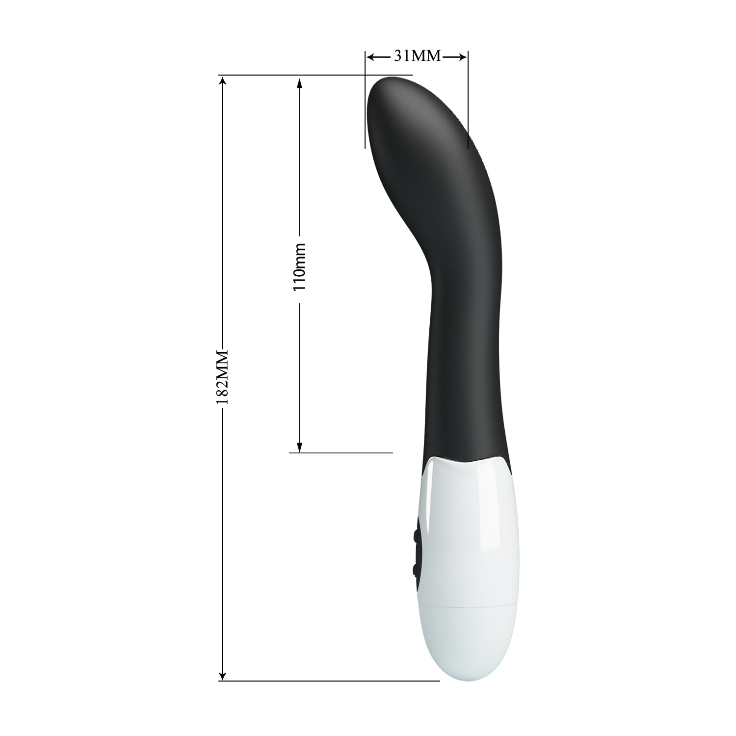 vibratore punto g bishop nero pretty love