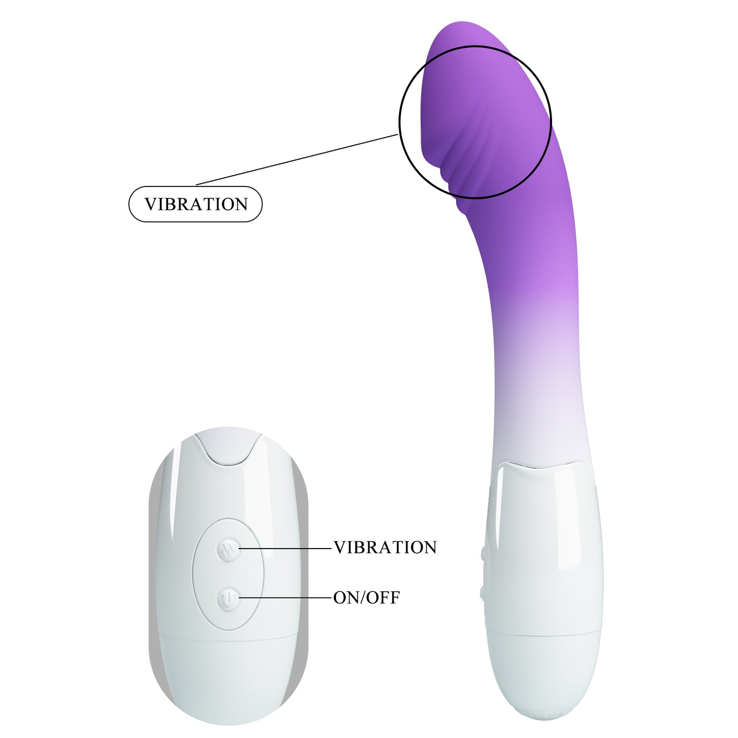 vibratore realistico elemental viola sfumato pretty love
