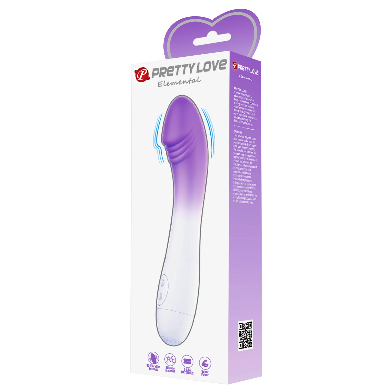 vibratore realistico elemental viola sfumato pretty love