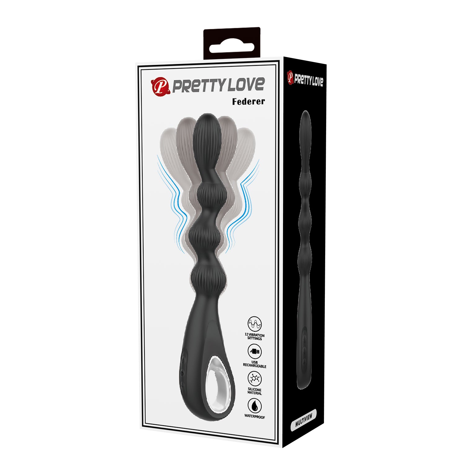 vibratore anale federer nero pretty love