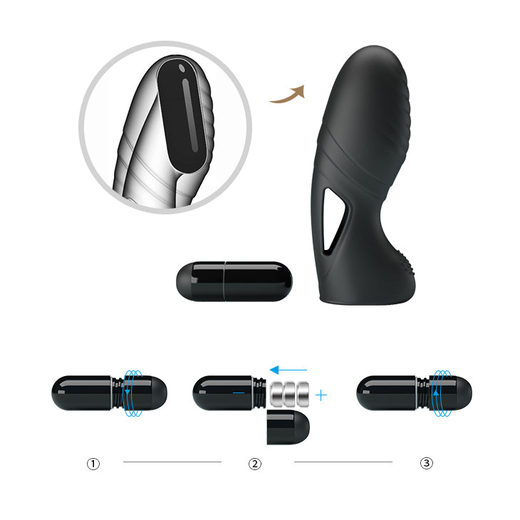 vibratore clitoride alan nero pretty love