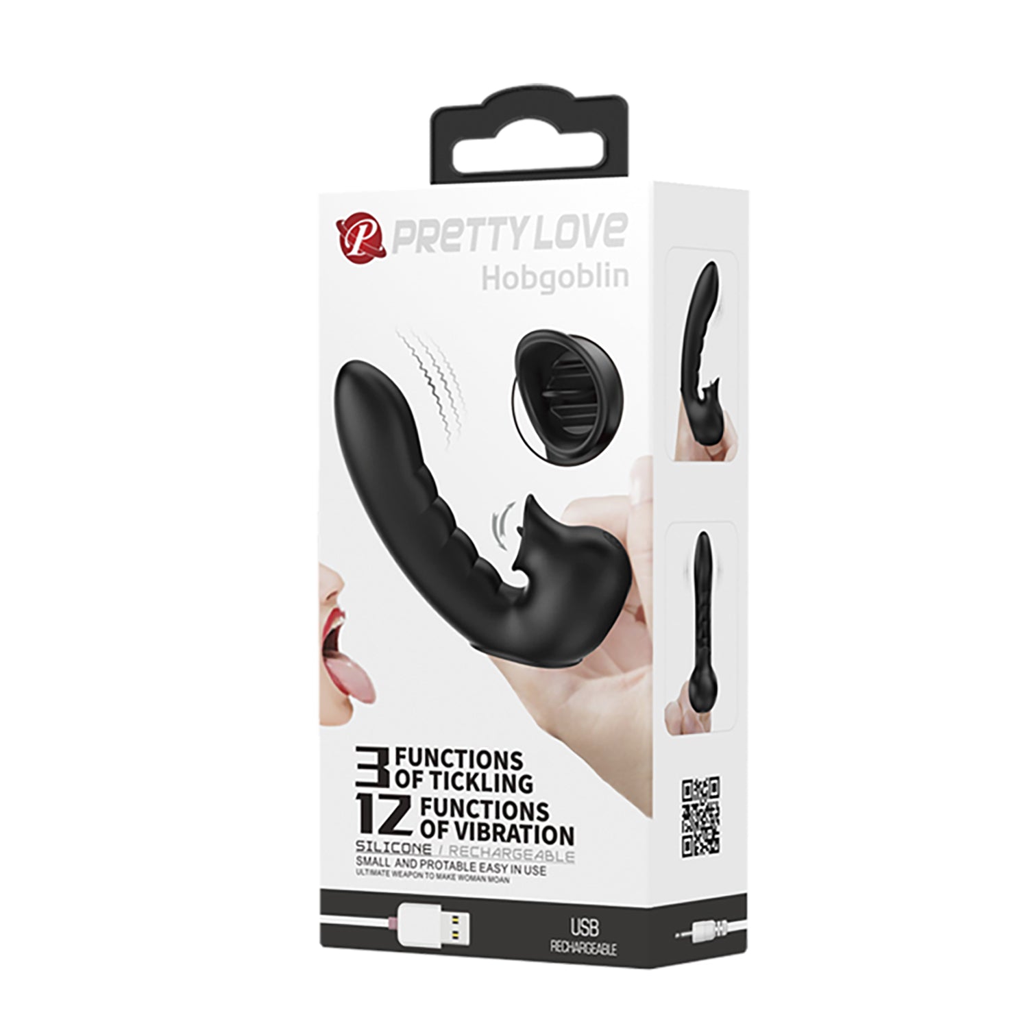 vibratore doppia stimolazione hobgoblin nero pretty love 