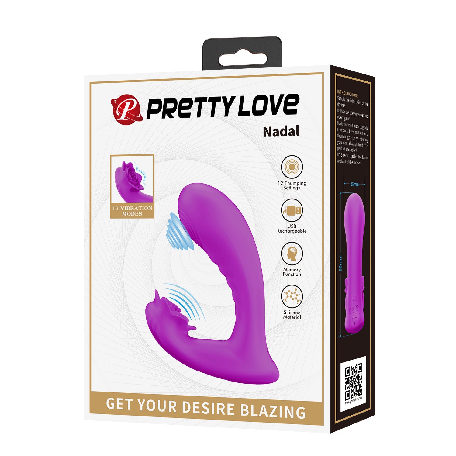 vibratore doppia stimolazione nadal fucsia baile