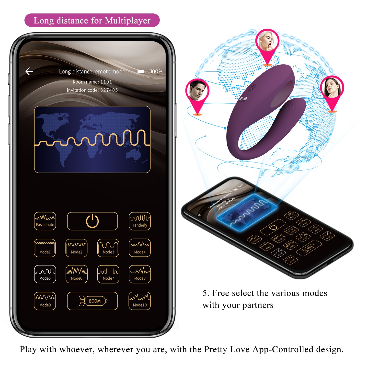 vibratore per coppia aari viola pretty love
