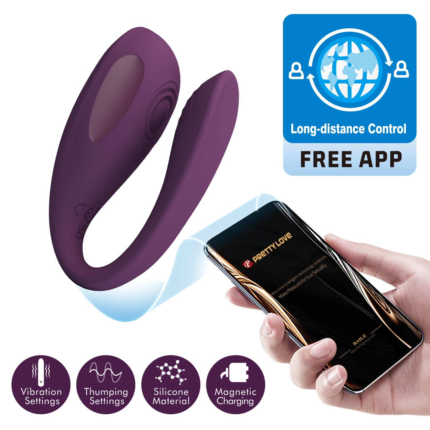 vibratore per coppia aari viola pretty love