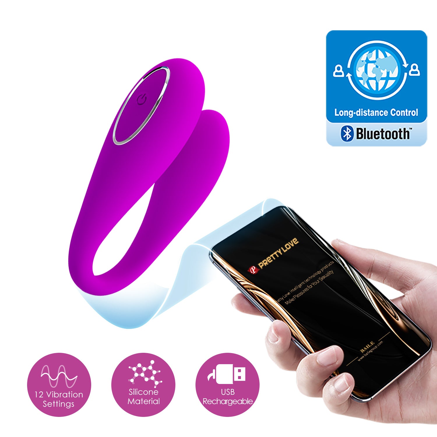 vibratore per coppia august fucsia pretty love