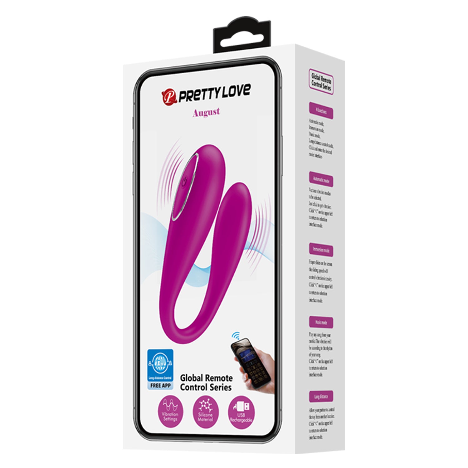 vibratore per coppia august fucsia pretty love