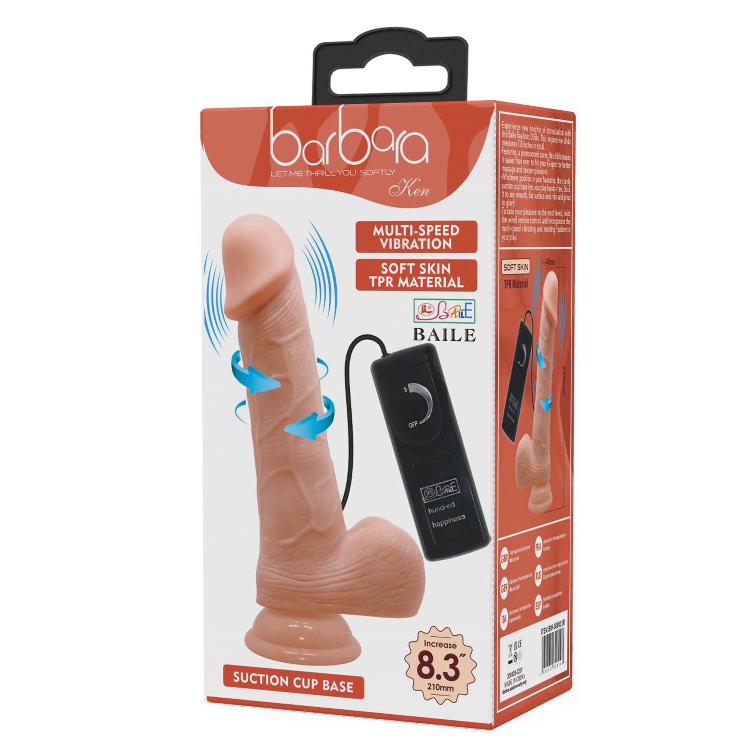 vibratore realistico barbara vertigo rosa flesh baile