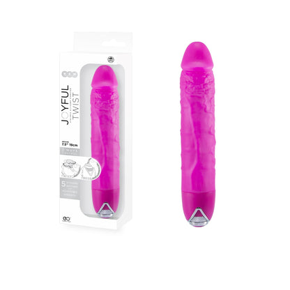 Realistic Vibrator Joyful Twist 7.5 Fuchsia
