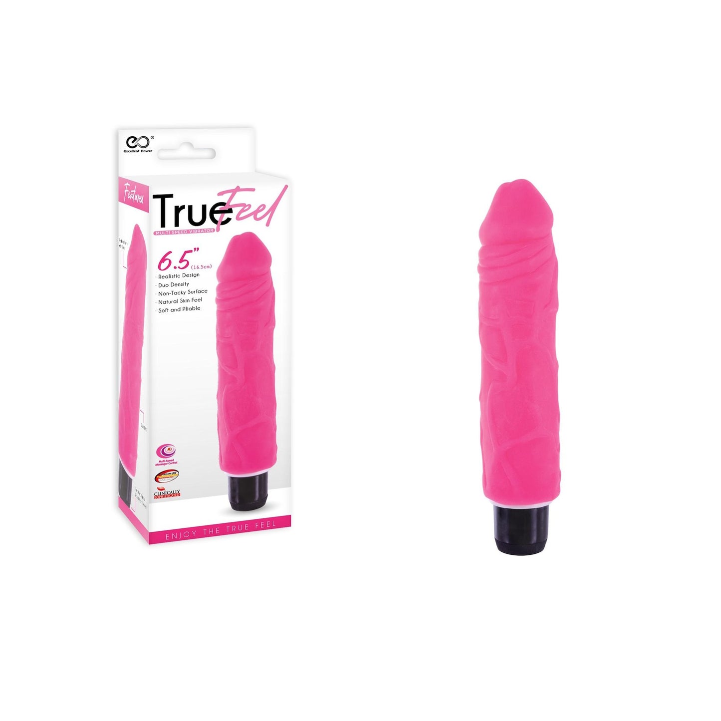 Realistic Vibrator True Feel Fuchsia