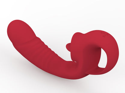 vibratore doppia stimolazione licking rosso