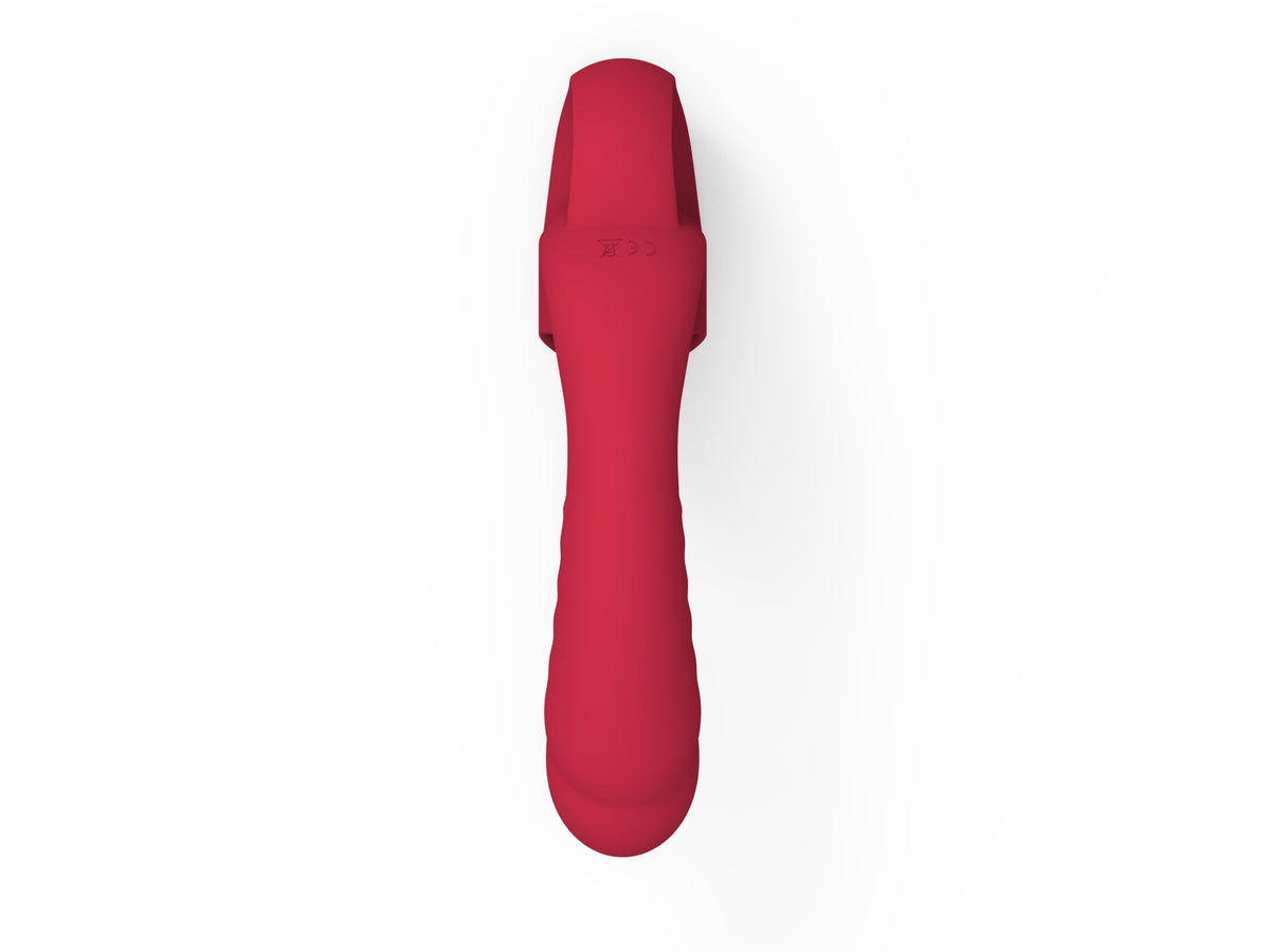 vibratore doppia stimolazione licking rosso