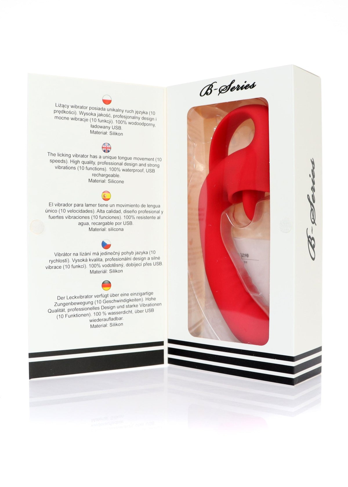 vibratore doppia stimolazione licking rosso